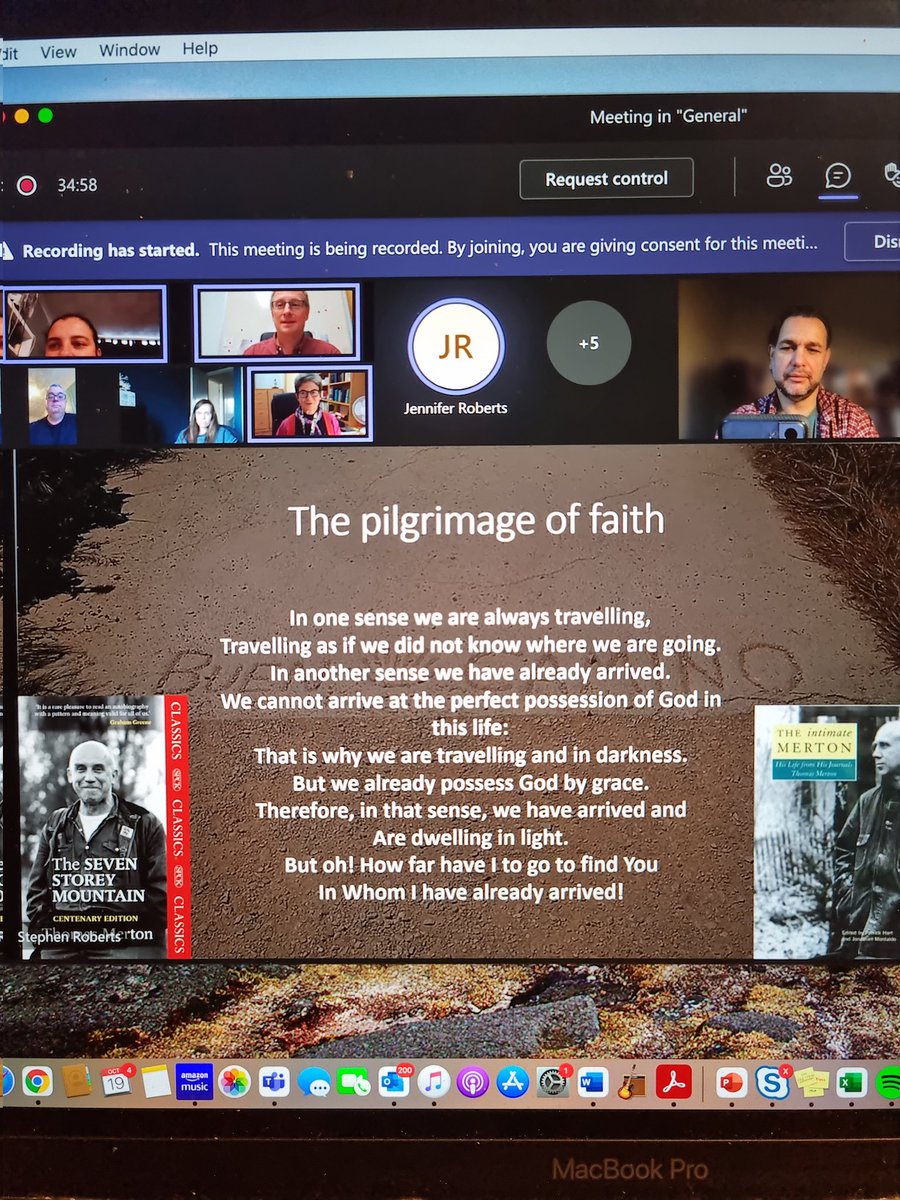 Love #TuesdayPrayers with @swalesbapcol ... today <a href="/StephenR122/">Stephen Roberts</a> treating us with inspiration from #ThomasMerton on the #PilgrimageOfFaith