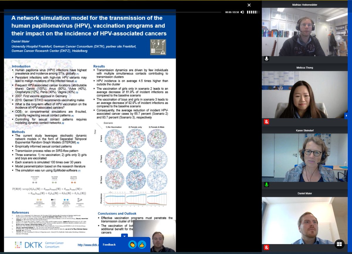 Zweiter Tag des 2. Deutschen #Krebsforschung|skongresses: <a href="/SteindorfKaren/">Karen Steindorf</a> und Mathias Heikenwälder <a href="/CancerInflam/">Mathias Heikenwälder</a> führen durch die Poster Session zum Thema #Cancer #Prevention. #dkfk21 #gcrc21 #CancerResearch #Krebsprävention