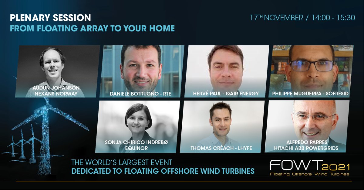 FOWTEvent's tweet photo. 📣Find out the latest on high TRL products, services and solutions contributing to the delivery of commercial-scale floating offshore wind energy to the end-user with @Nexans_ @rte_france #Qair #Sofresid @Equinor @Lhyfe_hydrogen @hitachi @hitachienergy
🔗 https://t.co/CrP7RLt3Ph https://t.co/B6P2zCmBO2