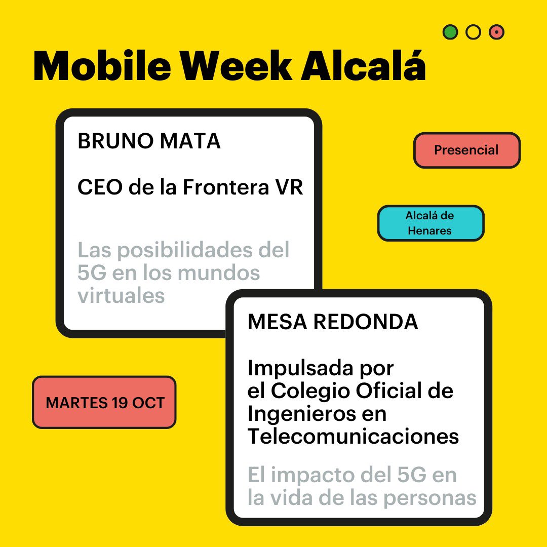 Mobile_Alcala's tweet photo. 🦾La jornada de hoy viene con temas muy muy interesantes 💥 ¿Te lo vas a perder? 👀Echa un ojo a las conferencias y mesas redondas de hoy https://t.co/Gm1N35jAvv
@mweek_mwc @mwcbarcelona @aytoalcalah
#mWeek #mWeek21 #mWeekAlcalá21 https://t.co/EGBN0vvB75