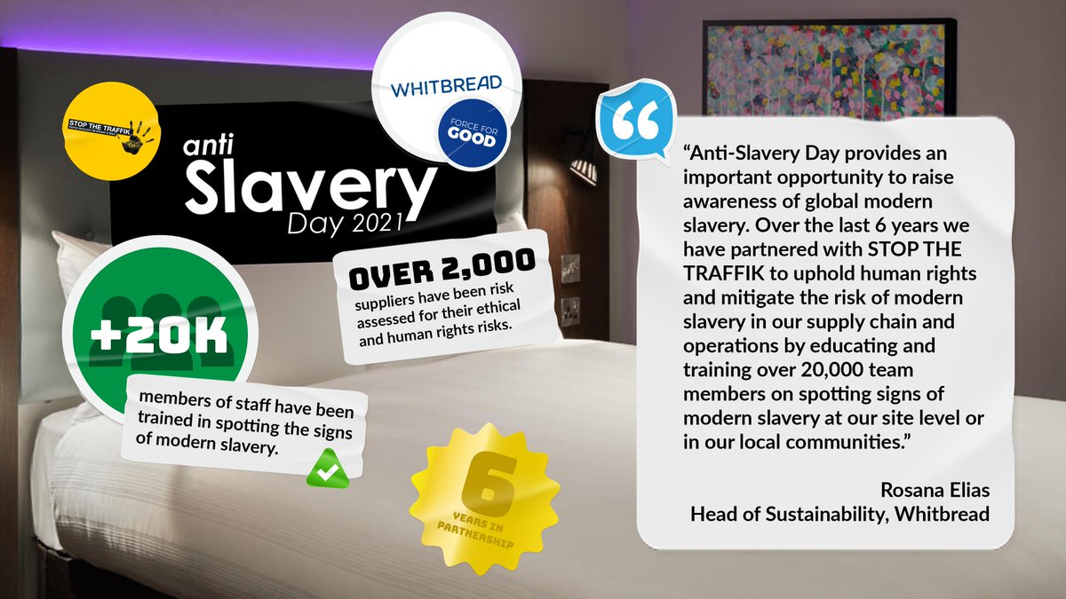 ajlxwebmail's tweet image. RT STOPTHETRAFFIK: We’re kicking our #AntiSlaveryDay partner spotlight week  off with @WhitbreadPLC. 

We’ve been partnered with Whitbread for over 6 years – and their ongoing commitment to mitigating #MSHT risk across their operations singles them o…