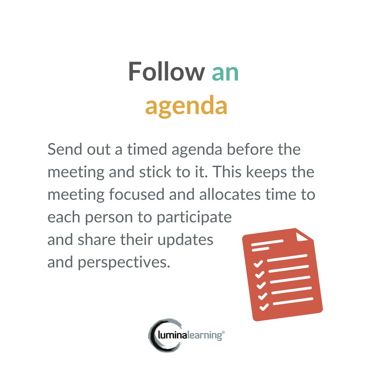 LuminaLearning's tweet image. Inclusive meetings are the best meetings. How well do your hybrid and remote teams communicate together? See our tips👇

#ZoomDomination
#RemoteWorkingChallenges
#wfh2021