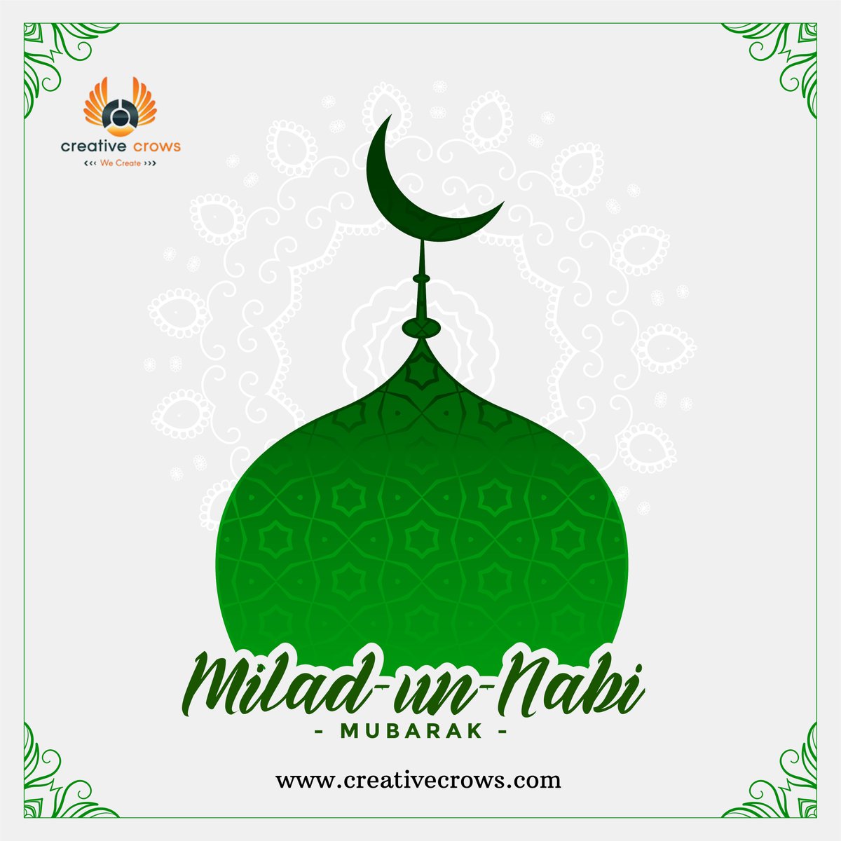 creativecrows's tweet photo. Hope that Allah bestows his choicest blessings on us, and our association grows stronger every year. Wishing you joy and prosperity on Eid-e-Milad. https://t.co/UynFMtX55e
