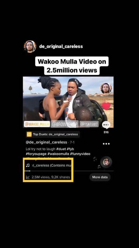 MullaWakoo's tweet photo. Yey 2.5M views remember to sign up and download the app #wakoomulla #moneyapp #SmallBusinesses https://t.co/RAZGobv10W