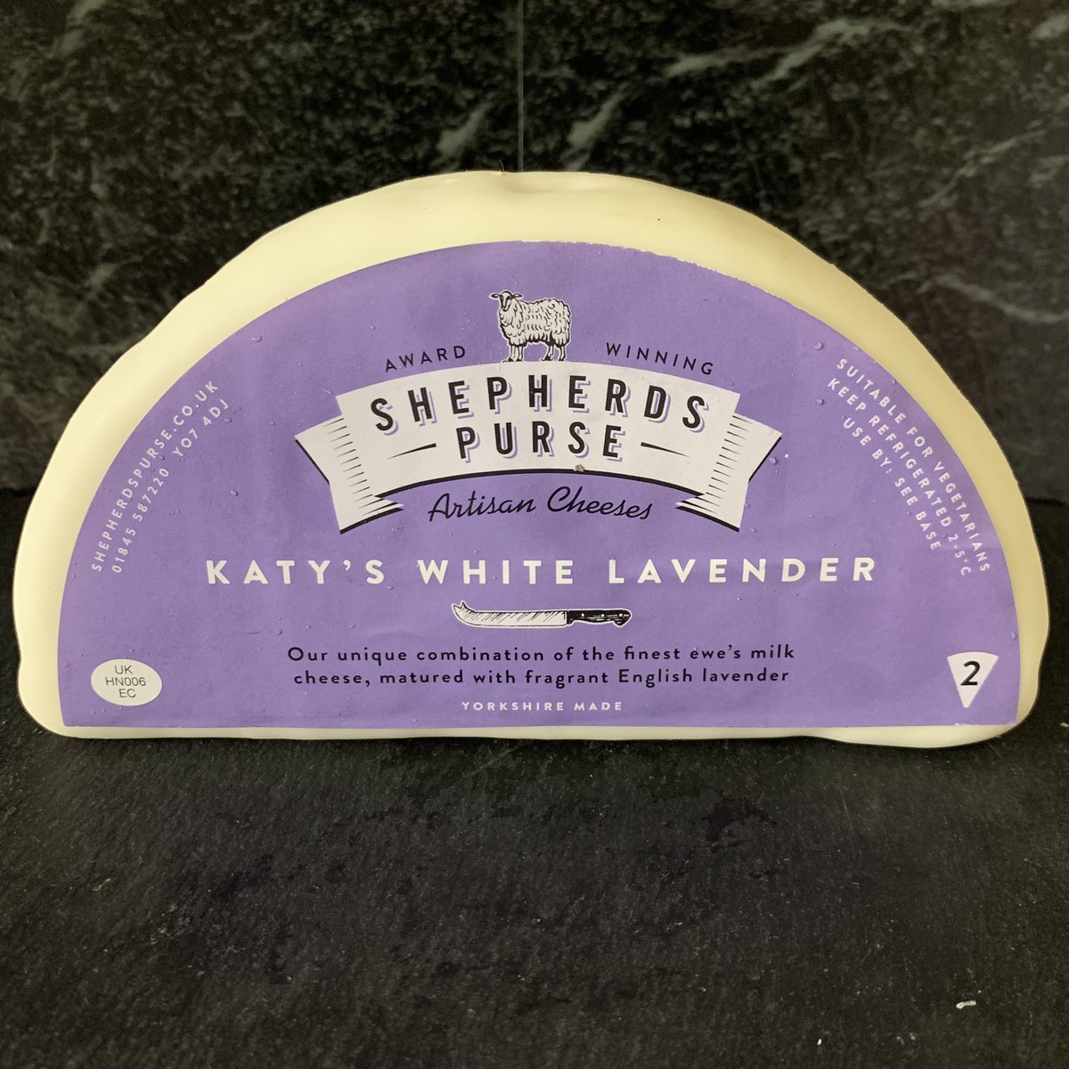 TheCheeseHut1's tweet photo. Our #Cheeseoftheweek is the #unique & #unusual #KatysWhiteLavender The #sweet #ewes #milk #cheeses are rolled in #Yorkshire #Lavender & left to #mature then it delicately #infuses with the #cheese to create this #delicious #taste sensation & talking point around your #Cheeseboard https://t.co/bxtiv1krht