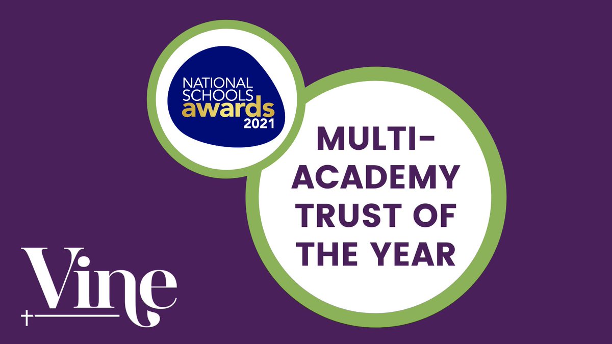 Vine Schools Trust (@vineschools) on Twitter photo The Vine Schools Trust is delighted to announce that it has been shortlisted for the Multi-Academy Trust Award in this year’s <a href="/NSchoolsAwards/">The National Schools Awards</a>
We are incredibly proud to have been shortlisted- we’re keeping our fingers crossed!
#Awards #shortlisted The Vine Schools Trust is delighted to announce that it has been shortlisted for the Multi-Academy Trust Award in this year’s <a href="/NSchoolsAwards/">The National Schools Awards</a>
We are incredibly proud to have been shortlisted- we’re keeping our fingers crossed!
#Awards #shortlisted