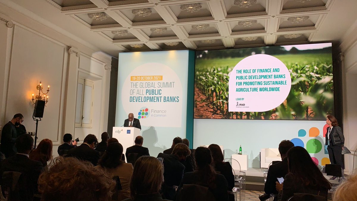 Charles_Tellier's tweet photo. #PDB #FICS2 #FinanceInCommon2 plenary @IFADPresident explains why Public Development Banks might very well be our best bet for supporting rural entrepreneurs and communities to transform our food systems and achieve food security for all. #SDG2 #FSS https://t.co/LwhGG2o5S2