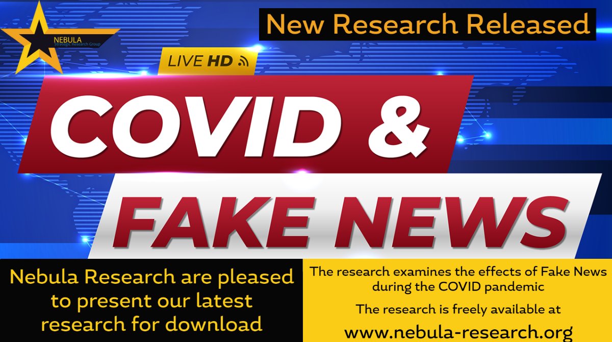 Nebula_Research's tweet image. Our second paper looks at the infodemic surrounding COVID-19. Specifically, the paper looks at the effects of fake news during the pandemic. Download it now at: nebula-research.org #healthcare #COVID19 #fakenews #misinformation