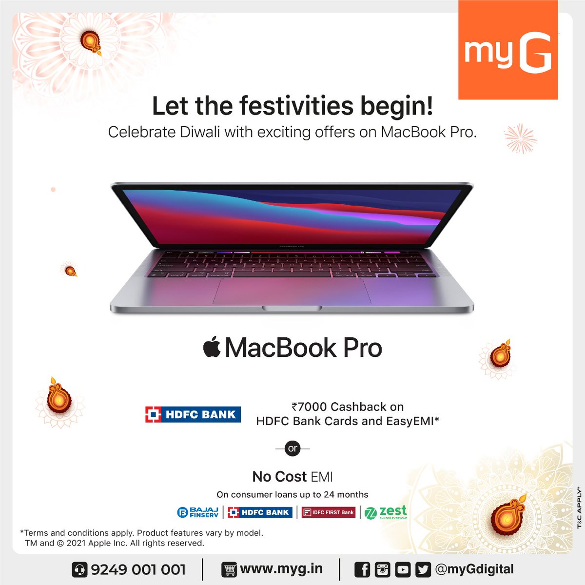 myGdigital's tweet photo. Grab this amazing festive offer for apple gadgets!
Celebrate this Diwali with exciting offers - Get exciting cashback offers, exchange bonuses, and EMI options.

#apple #applegadgets #iphone #applewatch #imac #laptops #myG #VeroruRange https://t.co/3eplsBK1iQ