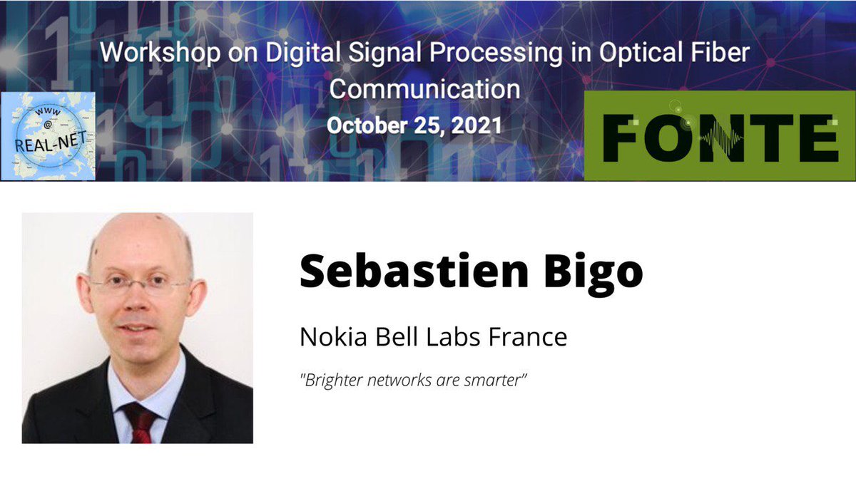 REAL-NET_EID_H2020 (@realnet_eid) on Twitter photo One of fantastic speakers at the DSP in Optical Fiber Communication workshop will be <a href="/Sebbigo/">Sébastien Bigo</a> from <a href="/nokia/">Nokia</a> <a href="/BellLabs/">Bell Labs</a>!
📌It’s never too late to register bit.ly/3CSqpXf
🤝event organised by <a href="/EidFonte/">FONTE_EID Project_H2020</a> and <a href="/REALNET_EID/">REAL-NET_EID_H2020</a> One of fantastic speakers at the DSP in Optical Fiber Communication workshop will be <a href="/Sebbigo/">Sébastien Bigo</a> from <a href="/nokia/">Nokia</a> <a href="/BellLabs/">Bell Labs</a>!
📌It’s never too late to register bit.ly/3CSqpXf
🤝event organised by <a href="/EidFonte/">FONTE_EID Project_H2020</a> and <a href="/REALNET_EID/">REAL-NET_EID_H2020</a>