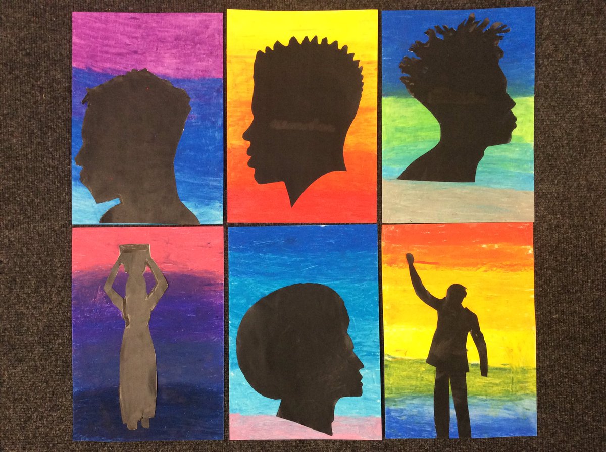 Year 6 have created some fantastic silhouette artwork inspired by astronaut Mae Jamison and our work on Black History Week. We focused on carefully blending the oil pastels to create an even gradient of colour. <a href="/Bedford_Drive/">Bedford Drive Primary School</a> <a href="/ArtBedfordDriv1/">Art@BedfordDrive</a> <a href="/history2bedford/">history2</a>