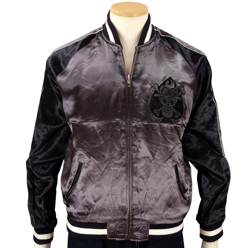 火拳のエース スカジャン ワンピース 刺繍 LL fkip.unmul.ac.id