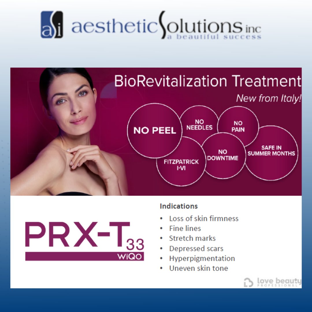 ASI_Aesthetics's tweet image. Give your clients rejuvenated skin like never before with the PRX-T33 Treatment &amp;amp; Protocol.
This complete rejuvenation of the face or body targets age spots, dulled skin, skin texture, laxity, and wrinkles.

Learn more here:  bit.ly/PRX-T33

#treatment #clients #protoco