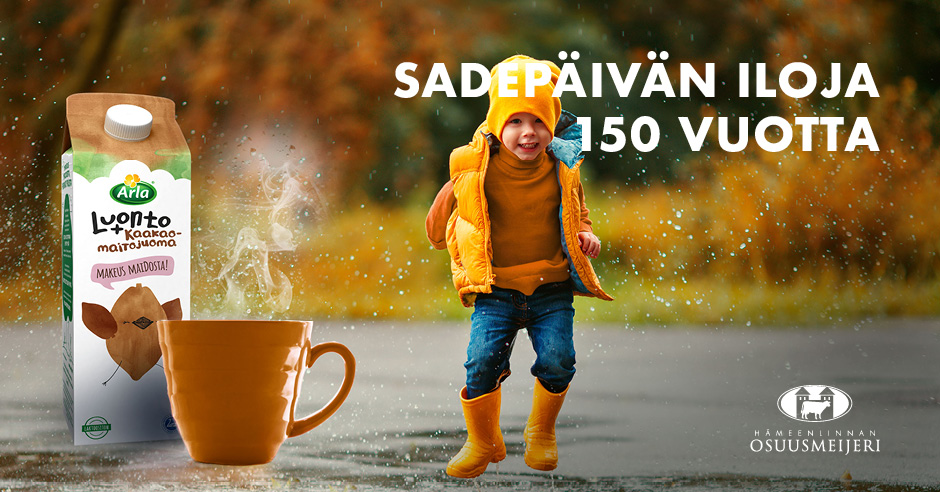 Osuusmeijeri's tweet photo. Syyspäivän iloja 150 vuotta!⁠

Arla Luonto+ kaakaojuomassa yhdistyy herkullinen kaakao ja raikas maito. Makeus tulee maidosta itsestään. Purkki on puuperäinen korkkia myöten.

Nauti makusi mukaan joko kylmänä tai lämmitettynä!

#syysloma #syksy #syyspäivä #kaakao #luontoplus https://t.co/9Sg2tLnZWK