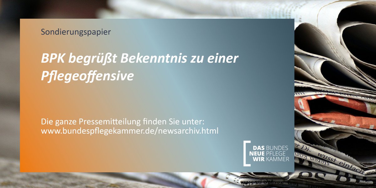 Gleichberechtigte Mitwirkung und Partizipation der Profession Pflege ist obligat ebenso die Thematik der Heilkundeübertragung. Hier muss noch nachgebessert werden.
➡️ bundespflegekammer.de/news/bpk-begru…