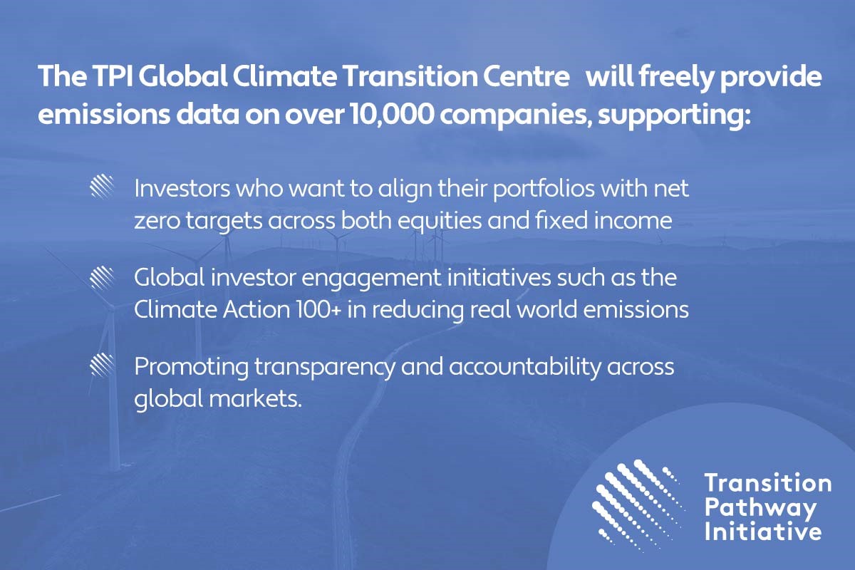 tp_initiative's tweet photo. Today we announce the creation of the TPI Global Climate Transition Centre, a key part of post #COP26 financial infrastructure, it will assess how companies are aligning with a net zero pathway- empowering investors to reliably judge #climate performance through the same lens https://t.co/q0Z0v1AwVt