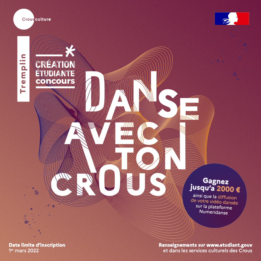 etudiantgouv's tweet photo. Participez aux concours de création étudiante co-portés par les #Crous en vous connectant sur https://t.co/QuuWaSz9WO ! 

Jusqu'à 2000€ à gagner pour les lauréats ! Trouvez toutes les infos et les règlements ici : https://t.co/aQfhrWezVT https://t.co/OWW0Hefv3A