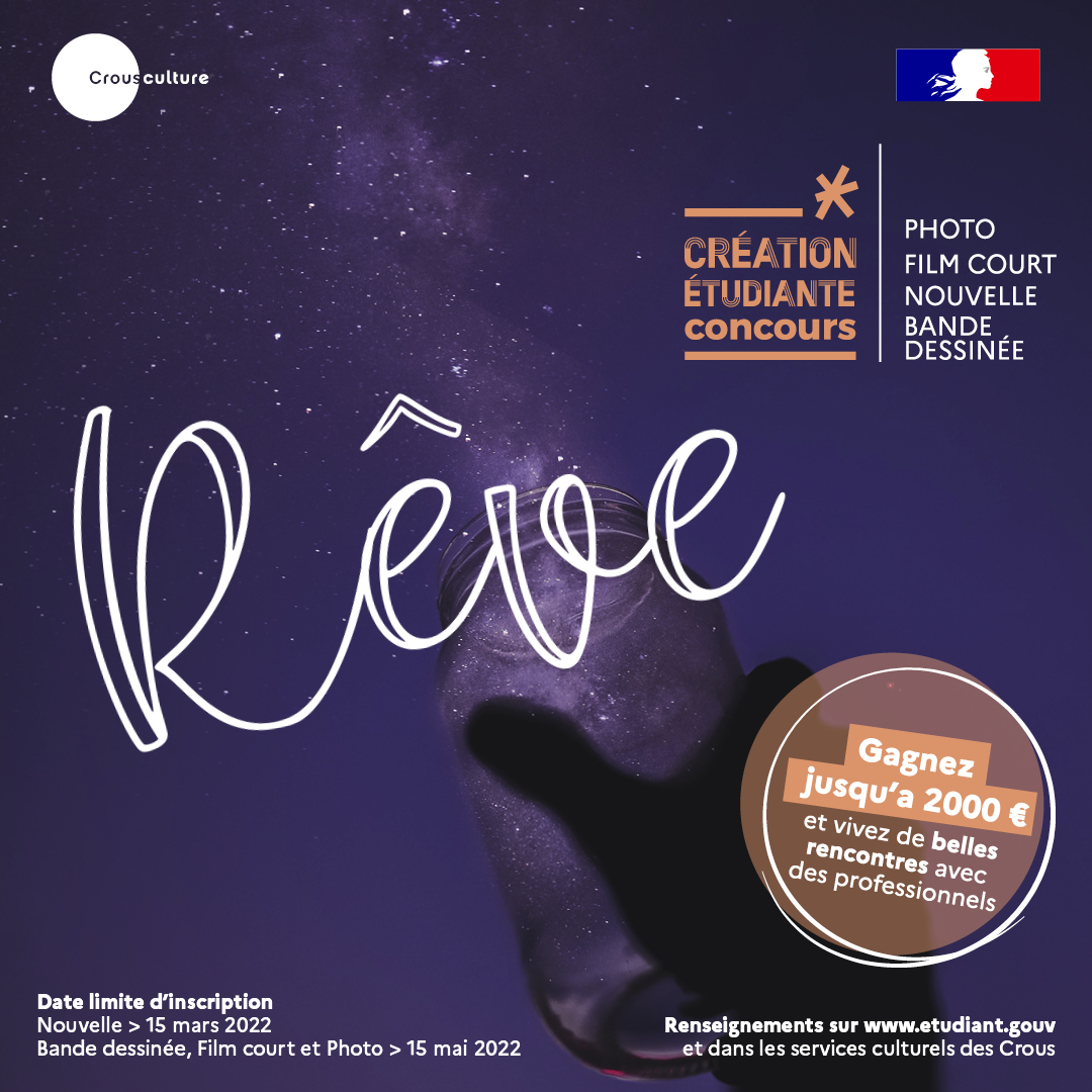 etudiantgouv's tweet photo. Participez aux concours de création étudiante co-portés par les #Crous en vous connectant sur https://t.co/QuuWaSz9WO ! 

Jusqu'à 2000€ à gagner pour les lauréats ! Trouvez toutes les infos et les règlements ici : https://t.co/aQfhrWezVT https://t.co/OWW0Hefv3A