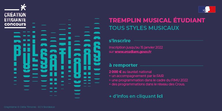 etudiantgouv's tweet photo. Participez aux concours de création étudiante co-portés par les #Crous en vous connectant sur https://t.co/QuuWaSz9WO ! 

Jusqu'à 2000€ à gagner pour les lauréats ! Trouvez toutes les infos et les règlements ici : https://t.co/aQfhrWezVT https://t.co/OWW0Hefv3A