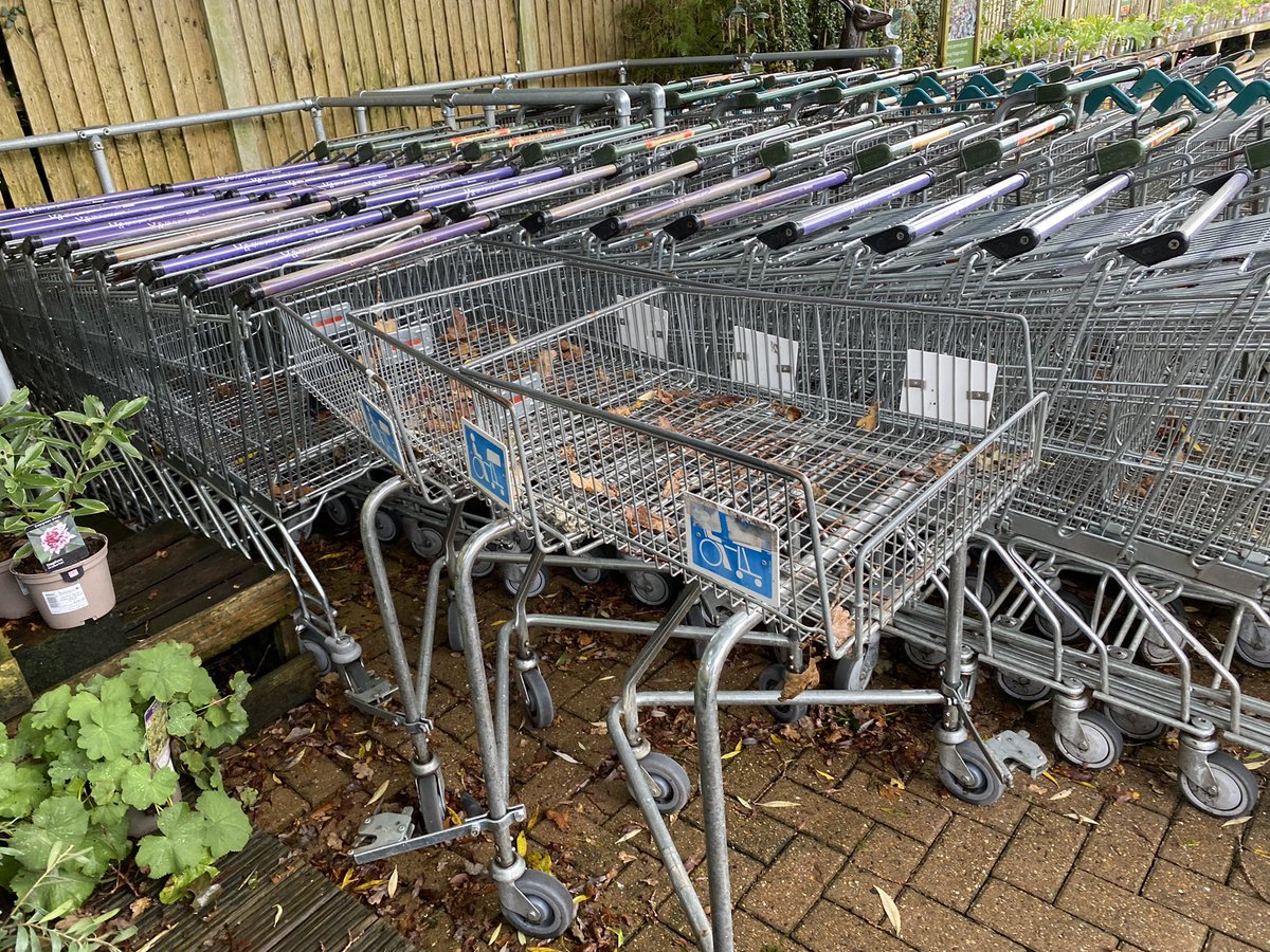 markhazelby's tweet photo. @Notcuttsuk Gosh @Notcuttsuk: still no new wheelchair friendly trolleys … these rusty old ones are still at your centre in Ditchling: they’re the ones that cause injuries to wheelchair users. When are these being replaced? https://t.co/b5UAKhotKH