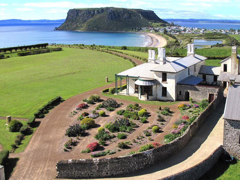 Respect4Stanley's tweet photo. Stanley Nut, historic Highfield House and Epurons turbines? Please respect our historic and cultural landscape, renewables infrastructure is not welcome in our special places. Epuron go home. #epuron #cleanenergy #wind  #windfarm #tasmania #nogozones #cleanenergycouncil https://t.co/gAZ3vmEyjr