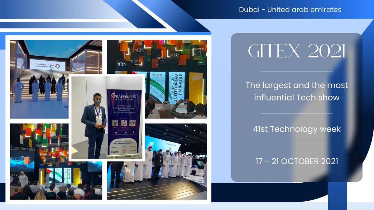 graffersid's tweet photo. GraffersID team is honored to be a part of GITEX Technology Week 2021 in #Dubai.

#gitex #uae #dubai #magazine #gitextechweek #dwtc #gitexfuturestars #technology #gitextechnologyweek #mydubai #tech #business #dubaievents #gitexdubai  #innovation #top #software #robots #events #ro https://t.co/TRDde5Mmzw