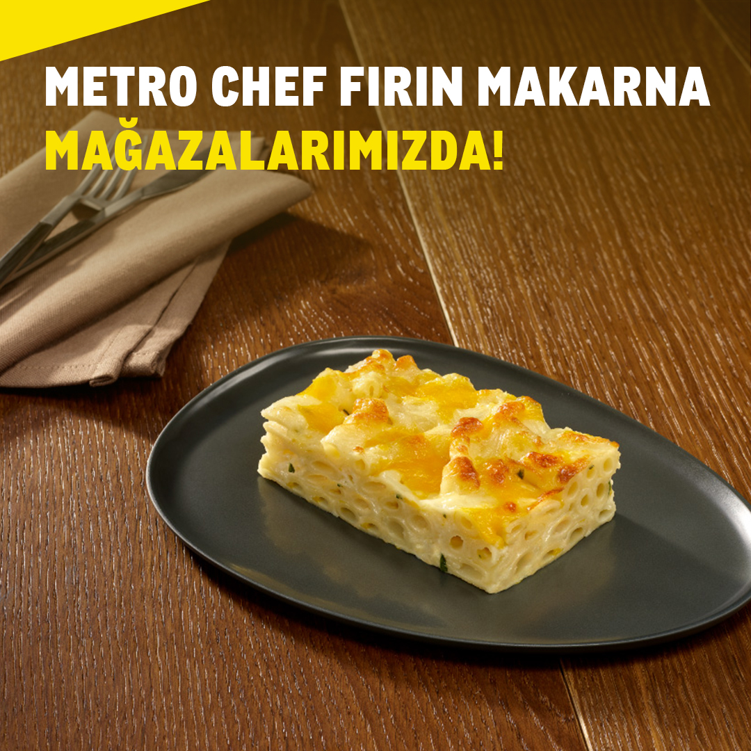 MetroTR's tweet photo. Makarnanın her çeşidini ayrı sevenler için #MetroChef kalitesiyle hazırlanan fırın makarnalar mağazalarımızda! https://t.co/h51Ep4yCXF