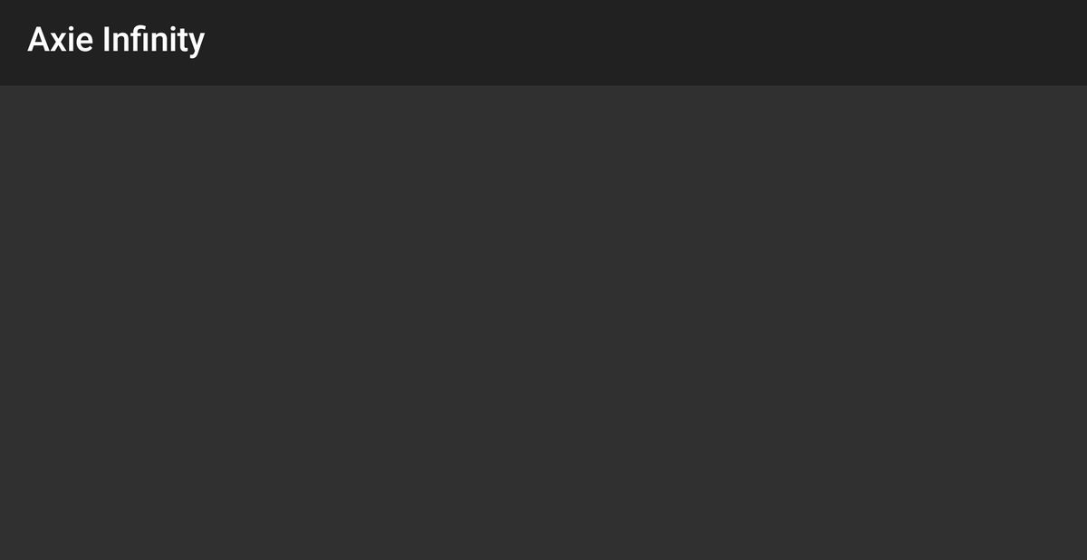 axiemetrics's tweet photo. anyone else got this gray screen after updating @AxieInfinity for android? https://t.co/vnFocJuKRN