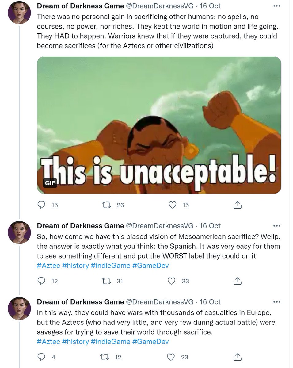 Classic thread Tweet 1/13: THERE WAS NO SUCH THING AS AZTEC HUMAN SACRIFICE  Tweets 2-10/13: Yes the Aztecs did human sacrifice but here are some  reasons why it was good Tweet 12/13: