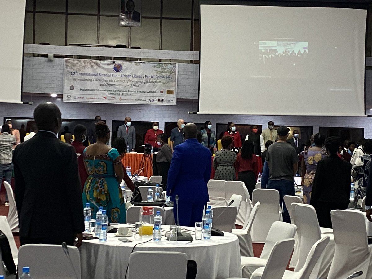 AnnaCarmenMurru's tweet photo. Happening now: the #PALFA conference is on in #Zambia and Prof Robert Serpell from the University of Zambia is giving a keynote speech on early literacy! https://t.co/B4HJZUpgbz