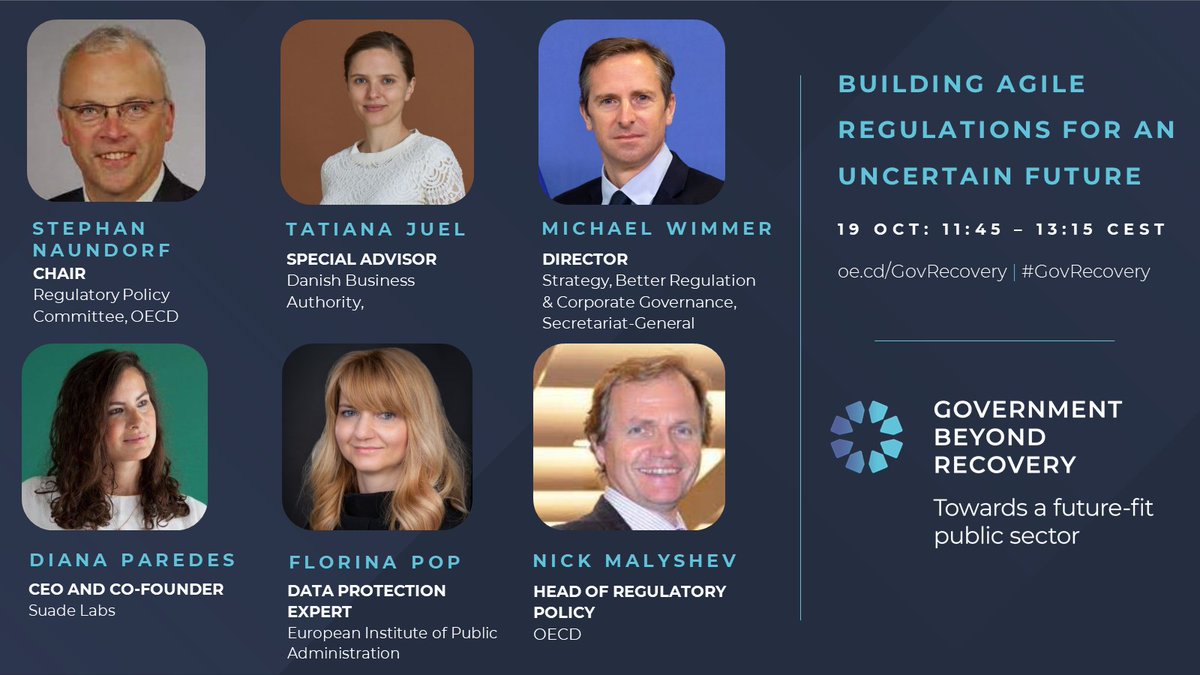OPSIgov's tweet image. Tune in! 🔴 Building agile #regulations for an uncertain future 🔭

➡️ bit.ly/3lviTMi

Let’s rethink how we regulate! 🤔

@Aml_Miguel