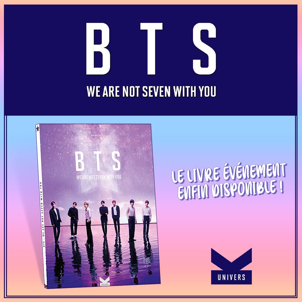 C'est le grand jour ! Notre premier livre #BTS : WE ARE NOT SEVEN WITH YOU sort enfin dans les librairies ! 💜
Il est disponible partout (petits libraires, Fnac, Cultura, Amazon...). Extrait et infos sur notre site k-world.fr
