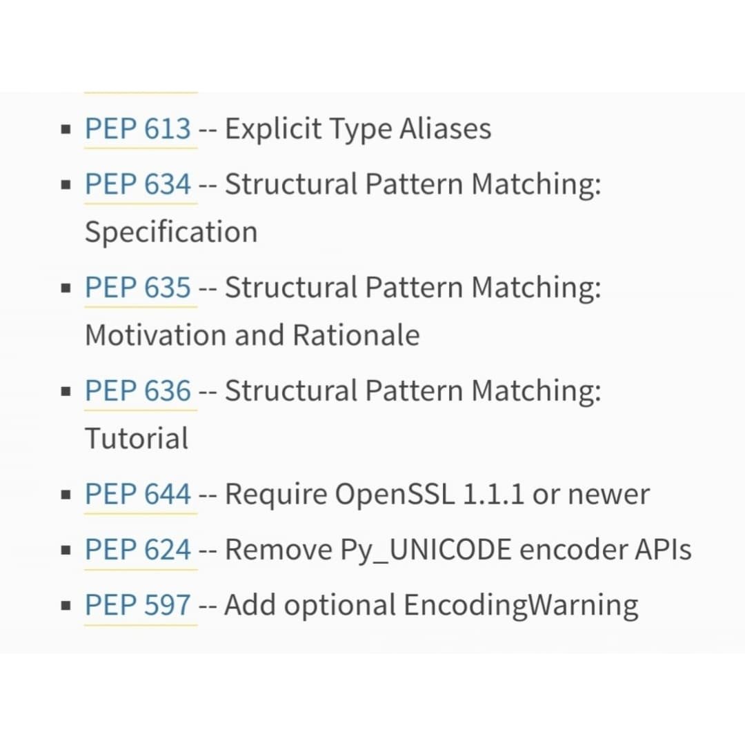 aducators_in's tweet photo. 🥸 Our favorite #python 3.10 version is now released. New version is loaded with new features and optimization. Check all images of this post to learn list all new features on compared with older 3.9 version. 

Releas Date: October 4, 2021

#aducators 
#python3
#education 
#free https://t.co/IOgMPNG23z