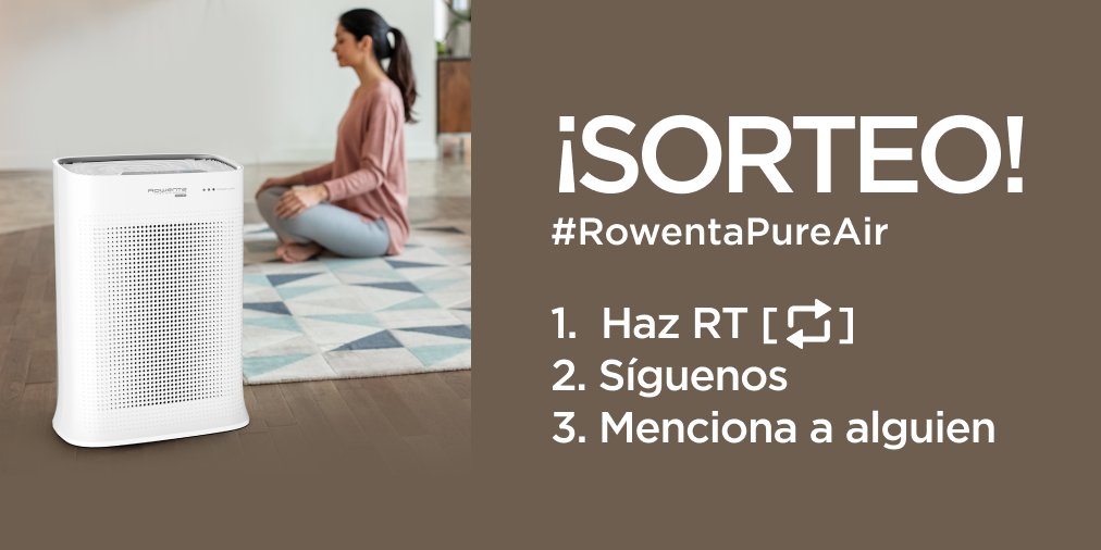 Rowenta_ES's tweet image. ‼️ #SORTEO #RowentaPureAir ‼️   Haz [RT+Follow] y menciona a alguien.⁣
⁣
🎁 Sorteamos el purificador PURE AIR GENIUS CONNECT entre los tres canales de ROWENTA España: Facebook, Instagram y Twitter⁣
⁣
📆 Tienes tiempo hasta el 27 de octubre incluido.⁣
⁣
¡Suerte!