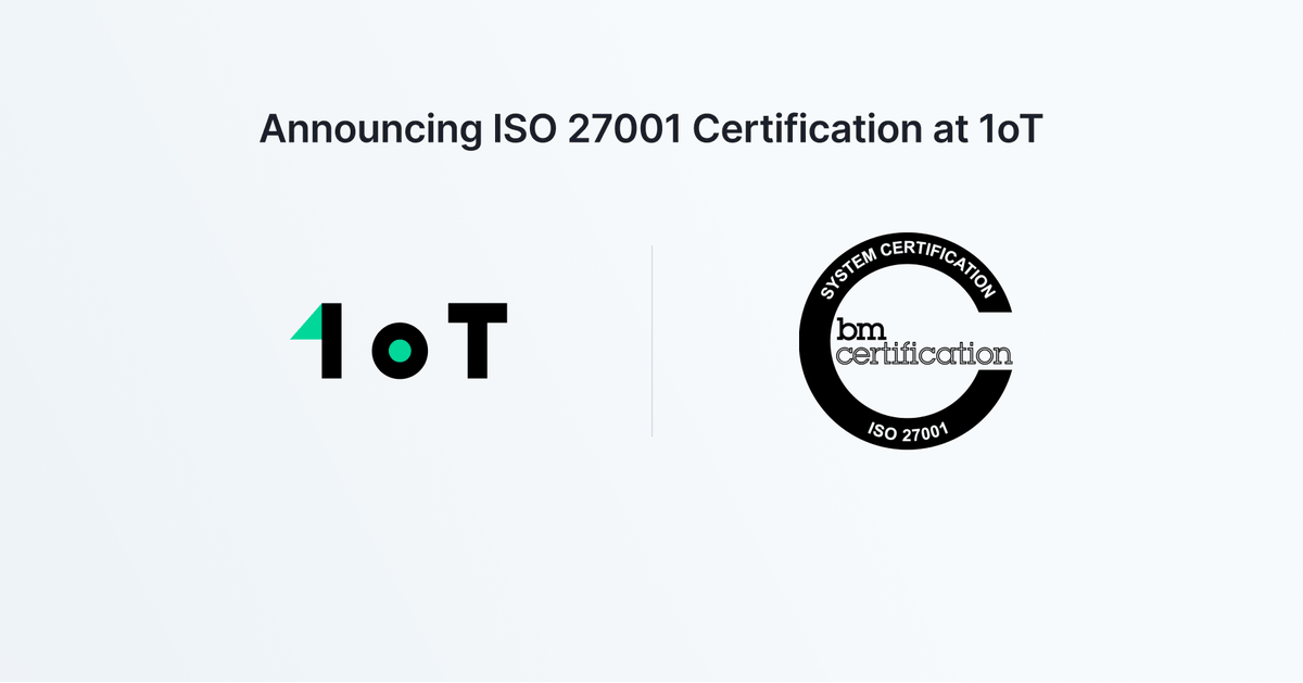 1oT has achieved ISO 27001 certification. 💪

#ISO27001 is the gold standard for information security management. So, you and your IT team can be sure that your data is safe with 1oT.

👉 Learn more: 1ot.com/resources/blog…