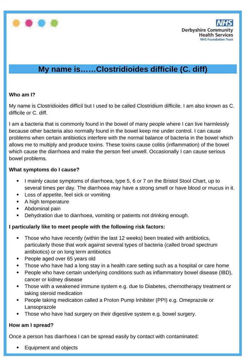 DchsControl's tweet image. Do you know what to do if a patient has loose stools?