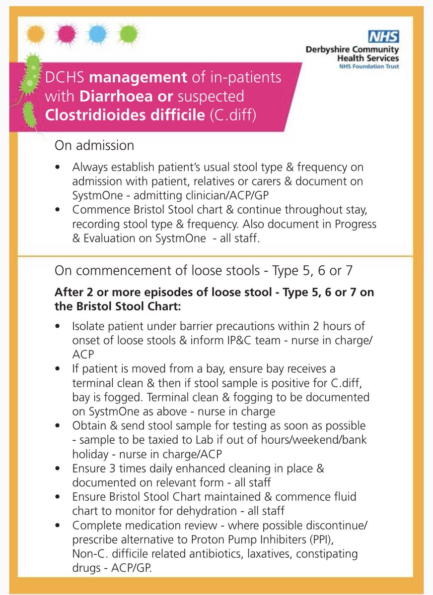 DchsControl's tweet image. Do you know what to do if a patient has loose stools?