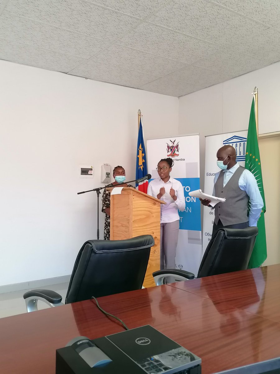 MICTNamibia's tweet photo. Access to Information Bill Awareness Exercise Team @UNESCOWindhoek  Law Reform and Development Commission &amp; @ISOCNamibia had fruitful engagements with community leaders, traditional authority leaders &amp; residents of Nkurenkuru, Kavango West Region on Monday, 18 October.
#atibill https://t.co/Qt4Zpql5q9