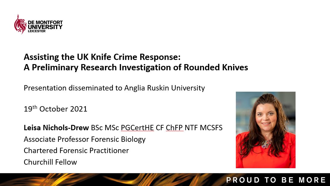Today, <a href="/ARUcriminology/">Criminology @ ARU</a> students had the honour and privilege of having Knife Crime Expert, <a href="/ForensicLeisa/">Leisa Nichols-Drew SFHEA CF ChFP NTF CATE CMALT</a>, come and speak to them about her world class research on investigating and responding to Knife Crime - an extremely important issue! #KnifeCrime #Forensic #Criminology