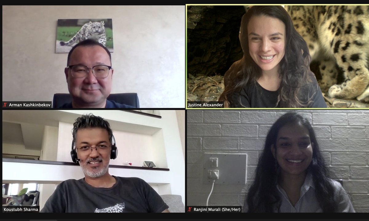 SnowLeopardHope's tweet photo. Connecting with Arman from #snowleopardfoundation Kazakhstan today to discuss #PAWS ; in the surroundings of Almaty, snow leopards still persist! @gslep_program @koustubh_sharma @ran_murali https://t.co/XWP9XzwNeS