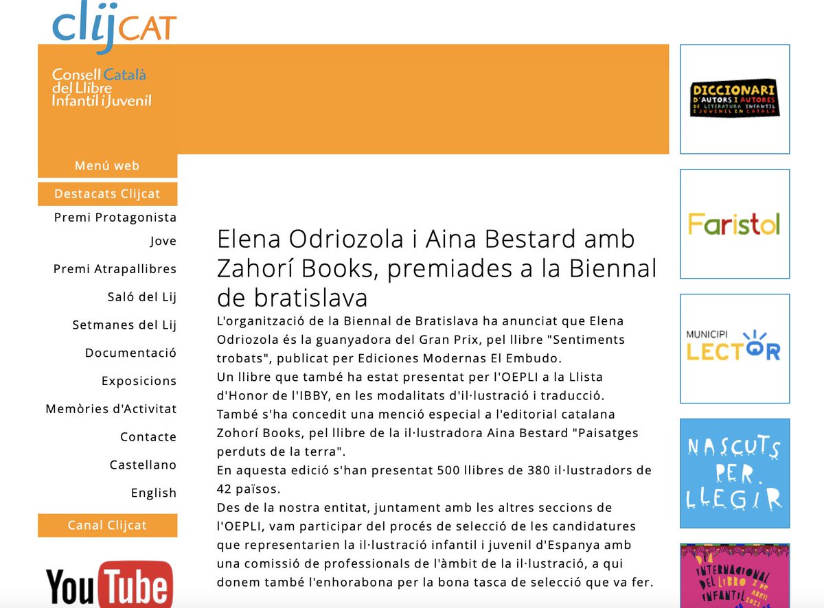 Ibbycat_Consell's tweet photo. La Biennal d'Il·lustracions Bratislava és un concurs i una exposició internacional d'il·lustració molt prestigiosa. Va néixer sota els auspicis de la UNESCO i està organitzada per l'IBBY Eslovàquia i patrocinada pel Ministeri de Cultura del país.
#PremisLIJ #IBBY https://t.co/GcDO1JRfyJ