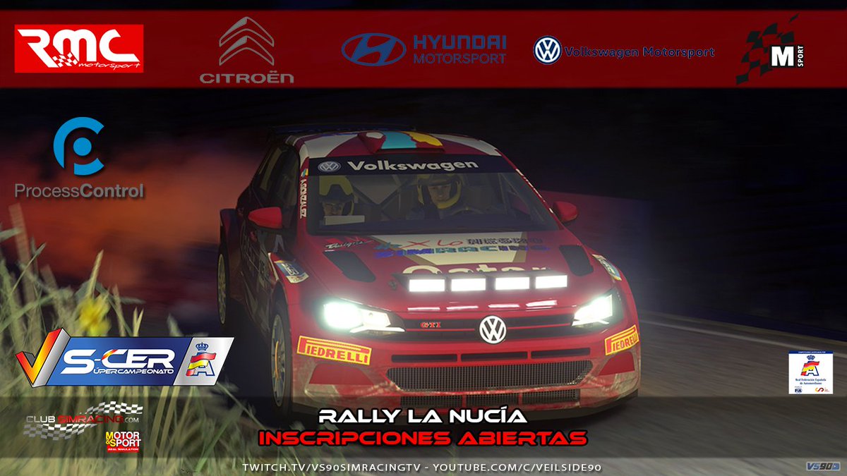 club_simracing's tweet photo. 📑INSCRIPCIONES ABIERTAS #EV8 #SCERvirtual2021
Inscripciones abiertas al Rallye de la Nucía, #Evento8 del #SCERvirtual el cual se disputará el fin de semana del 30 y 31 de Octubre.
Abiertas hasta el 24/10/2021 a las 23:55h, ¡no te quedes sin tu plaza!
https://t.co/XW72QuRFeC https://t.co/O80uAuqKLB