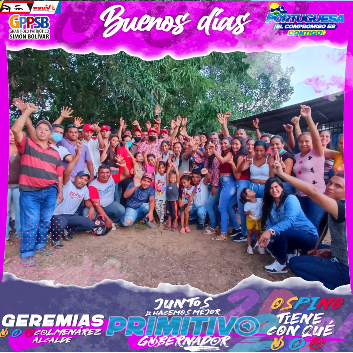 GeremiascPSUV's tweet photo. #OspinoTieneConQué
Juntos lo haremos mejor mi gente, nuestra hermosa patria esta hecha para grandes cosas, #OspinoElCompromisoEsContigo este #21NOV Nosotros Venceremos con Primitivo Cedeño Gobernador  y  Geremias Colmenarez Alcalde serán Obras y no Palabras #PortuguesaTieneConQué https://t.co/1oYCODZ8M0
