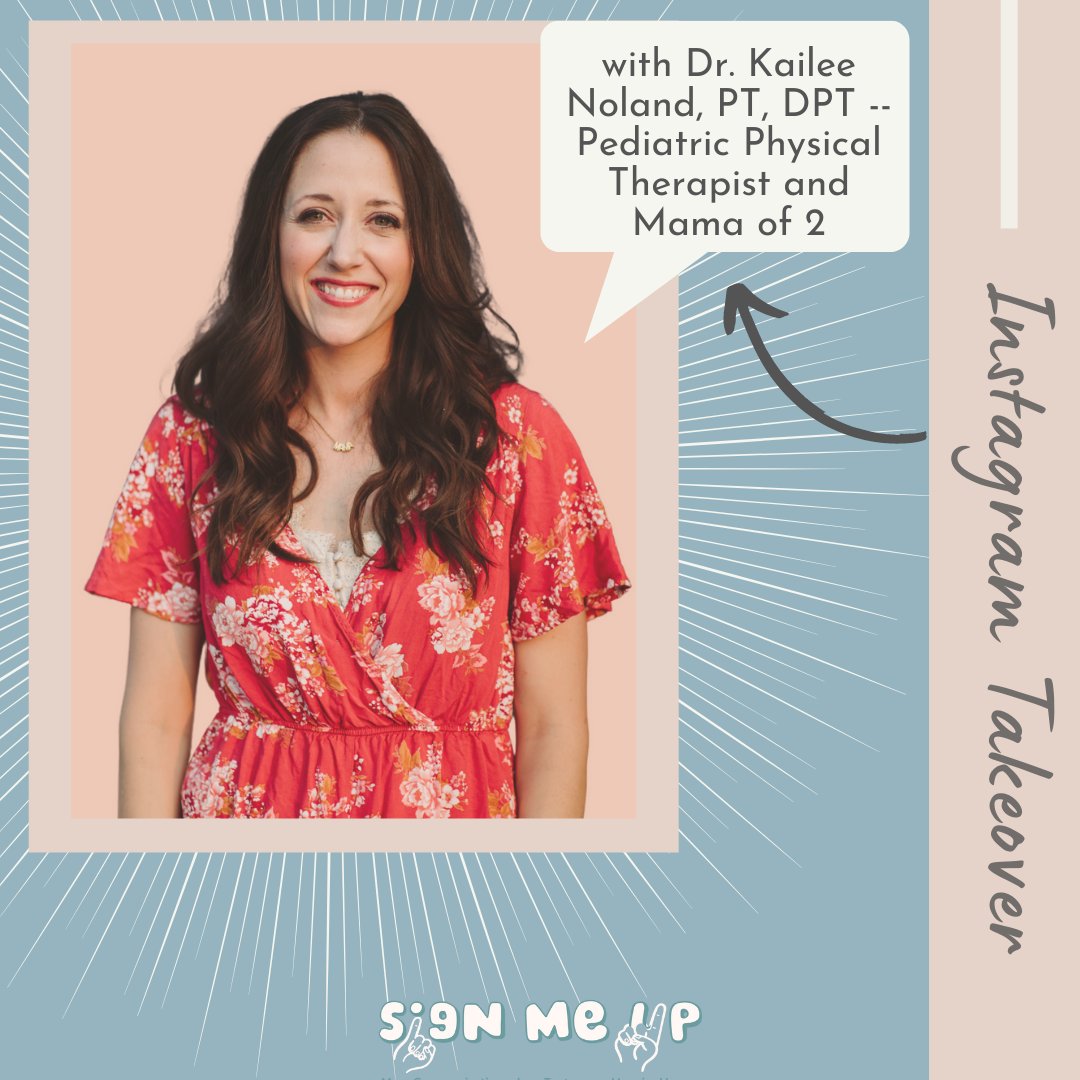 shopsignmeup's tweet photo. We are super excited to announce our IG stories takeover today featuring Dr. Kailee Noland, PT, DPT, Pediatric Physical Therapist and Mama of 2! Check her page out @themovementmama.

Help us welcome Dr. Kailee Noland in the comments below❤️! https://t.co/Hw3hQsOp8Z