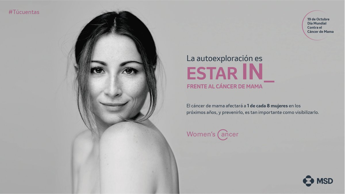 MSDEspana's tweet photo. Hoy,19 de octubre,es el #DíaMundialDelCáncerdeMama. Desde #MSDEspaña queremos apoyar a todas las pacientes  y familiares que afrontan la enfermedad, así como a los profesionales que trabajan contra el #cáncerdemama.  Descubre más en 👉 https://t.co/vcilmZ5cZY #TúCuentas #EstarIN https://t.co/rlZFGP2xsn
