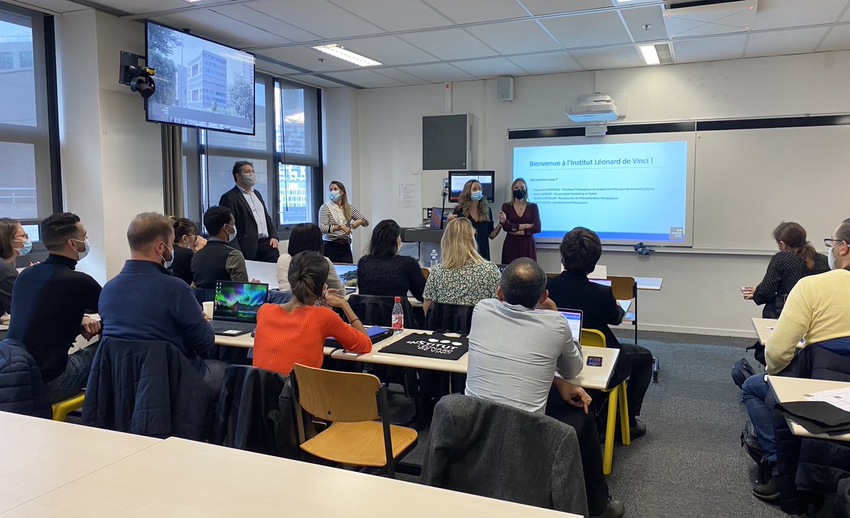 DevinciExec's tweet photo. #RENTRÉE // L’#ILV continue ses rentrées ! Aujourd’hui nous avons eu le plaisir d’accueillir le #MBA #MarketingDigital #MBAMCI !

Nous leurs souhaitons une bonne rentrée ainsi qu’une belle expérience ILV!

#InsideILV https://t.co/BnMQp6QDWm