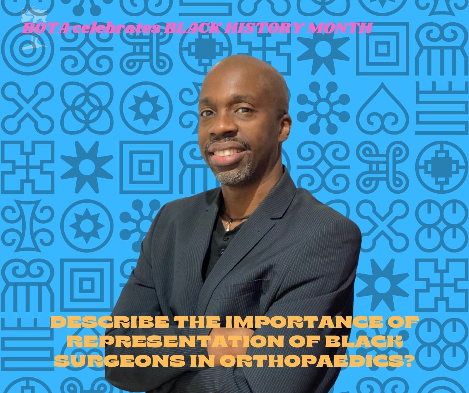 bota_uk's tweet photo. For the 3rd week of #BlackHistoryMonth we are pleased to feature Mr Leroy James @doctorlaj, a specialist in paediatric and limb reconstruction. 

Thank you Mr James for your passion in helping the next generation of surgeons @alderheyortho

#ProudToBe #BOTABHM https://t.co/R4D2CqGnWH
