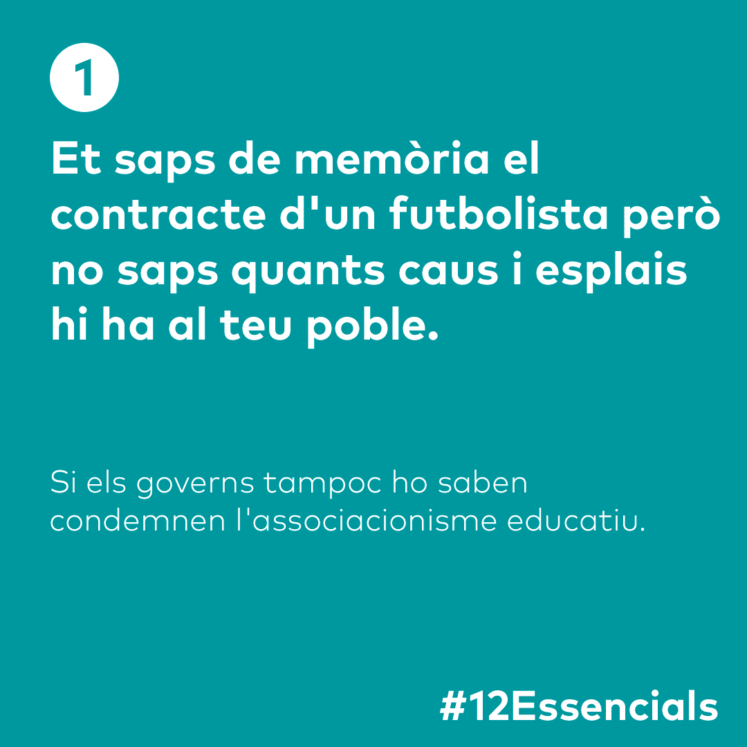 cnjcat_'s tweet photo. 📢 L'associacionisme educatiu català alça la veu. #12Essencials per avançar. https://t.co/5knXjcxK77