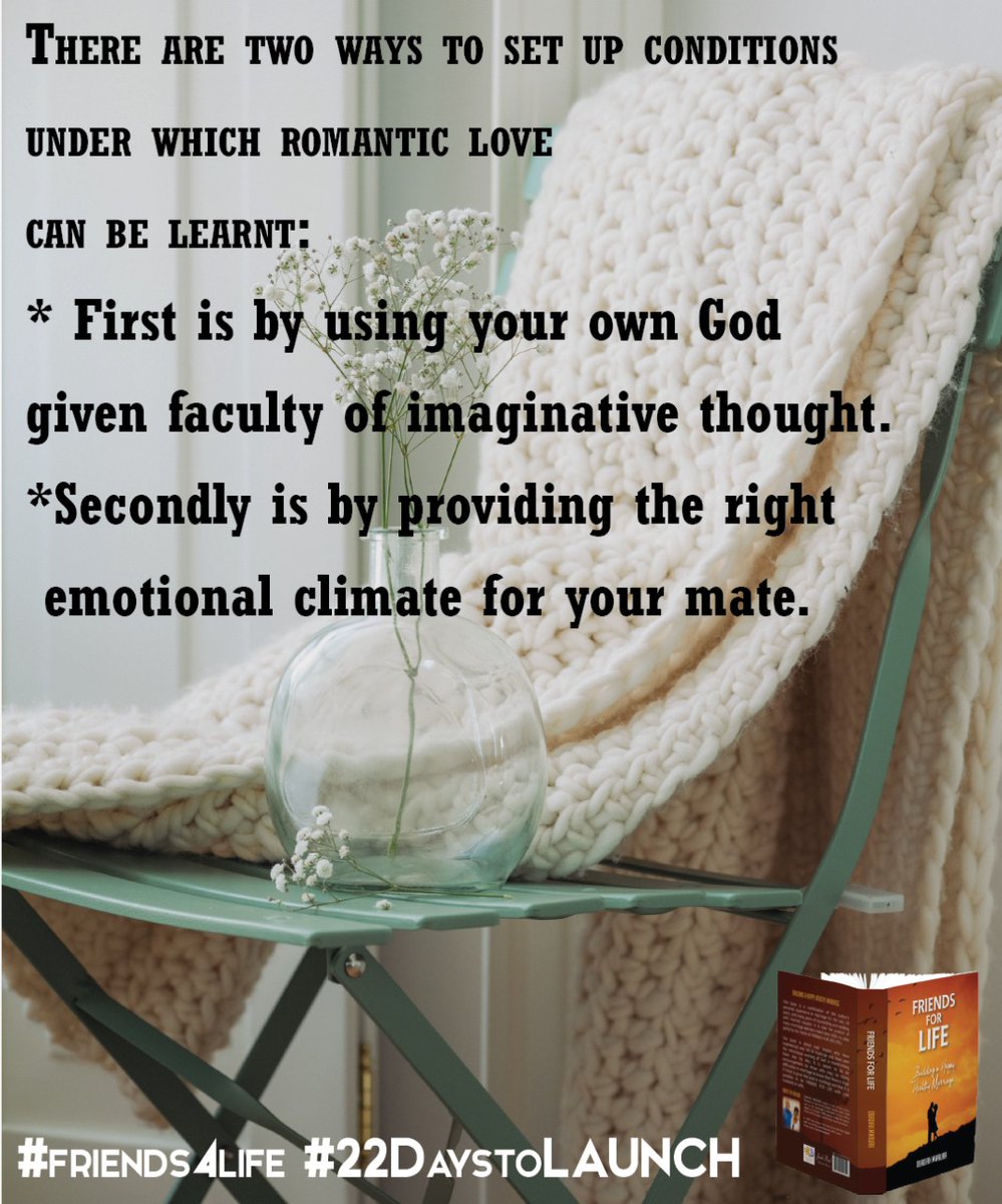 obadiahmwaura_'s tweet photo. Are you providing the right environment for romantic love in your marriage? Learn how to from this new book.Friends For Life : Building a Healthy Happy Marriage , a book by Obadiah Mwaura . Order you advance copy of from https://t.co/i0bNHwn5Ec
#friends4life #22daystolaunch https://t.co/uGVgm31TWj