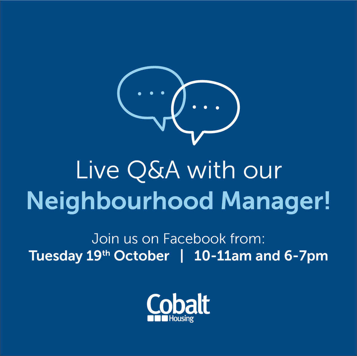Missed out on this morning's session? Don't panic! We'll be running another live Q&amp;A with our Neighbourhood Manager from 6-7pm this evening to answer your questions about Property Pool Plus, how to get a home, waiting lists and swapping your current home: buff.ly/2IoZ6wU